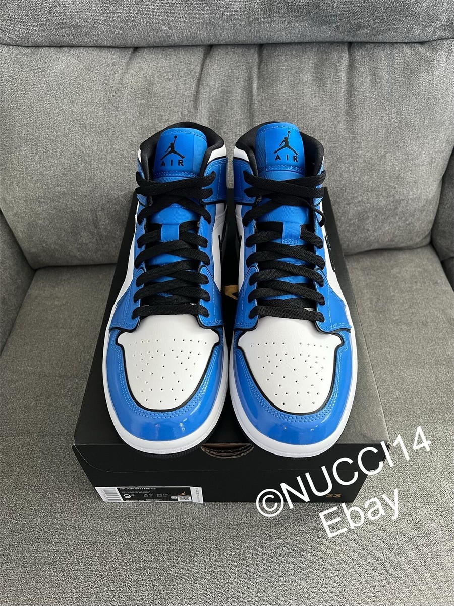 新品未使用　Nike Air Jordan 1  Blue Size 9.5 - Nike Air Jordan 1 Mid SE Signal Blue (2021) with