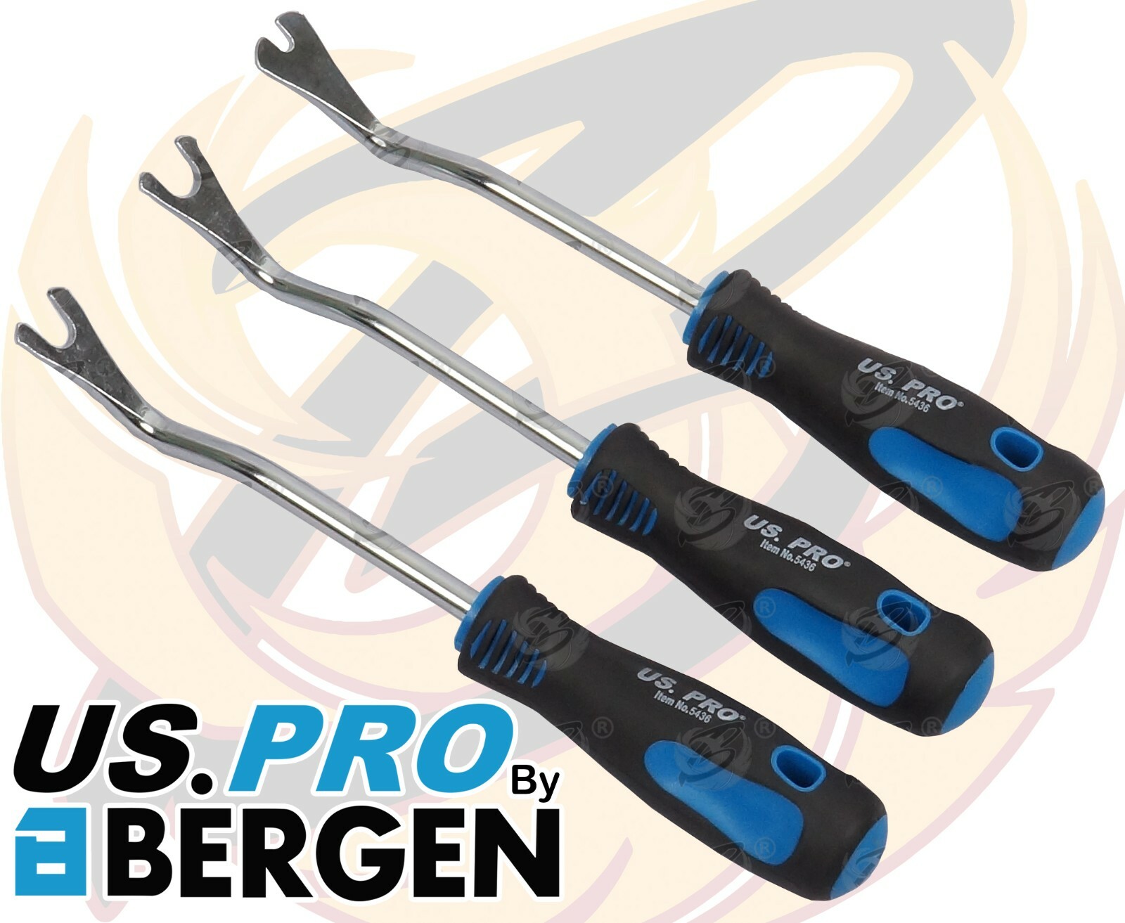 US PRO Door Panel & Trim Removal Tool 6 Piece Interior Trim Clip Tool