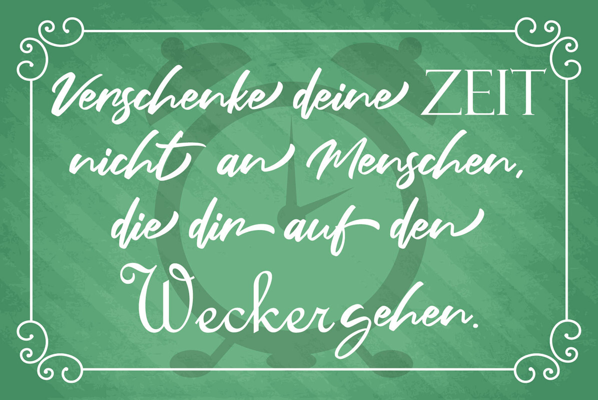 mrdeco Metall Schild 30x40cm Spruch verschenke deine Zeit nicht Deko Blechschild