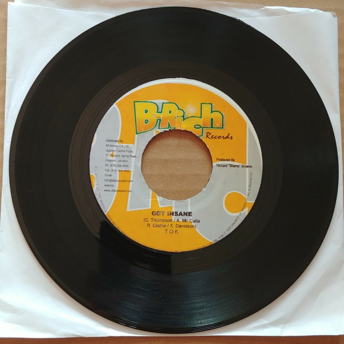 未使用 Good Times / Reggae  Dancehall / LP T.O.K. Get Insane DANCEHALL REGGAE 45 7