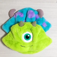 Tokyo Disney Resort Mike & Sulley Fluffy Bucket Hat Monsters Inc Fun Cap JP Used