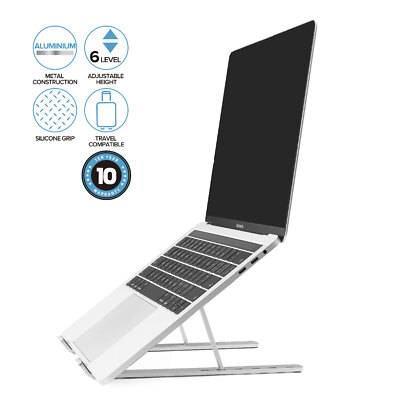 Laser Laptop Monitor Desk Stand up to 16kg Aluminium Adjustable Height