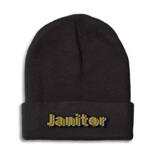 Beanies for Men Janitor Winter Hats for Women Acrylic Skull Cap 1 Size