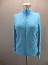 ZELLA Size S Womens Blue Full Zip Stand Collar Pocket Fitted Track Jacket 188
