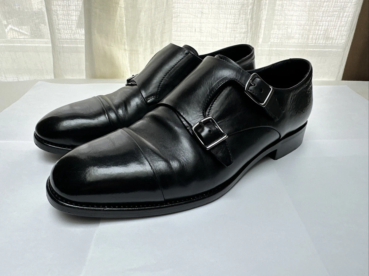 Giorgio Armani Extra Light Leather Shoes | Navy | Size 7.5 (Fits US 9) giorgio armani mens shoes products for sale | eBay main image 2