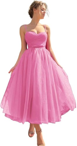 Vestidos de graduación hasta el té para mujer novia adolescentes dama de honor noche fiesta vestido - Imagen 109 de 252