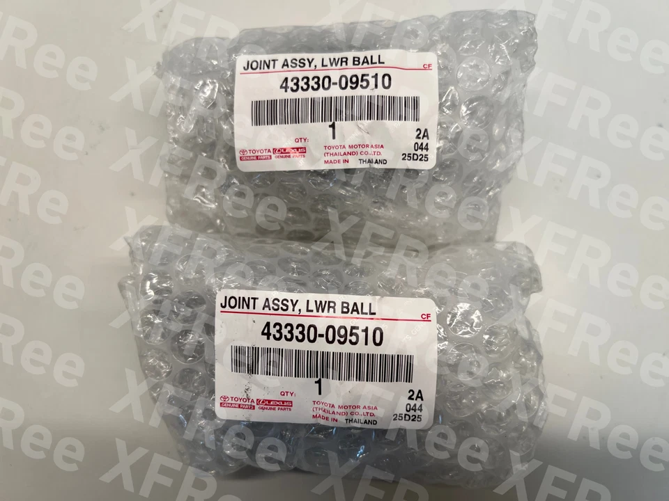 Juego de rótula inferior delantera derecha y izquierda genuina Toyota Hilux Tacoma 43330-09510×2 OEM Foto 2 de 4