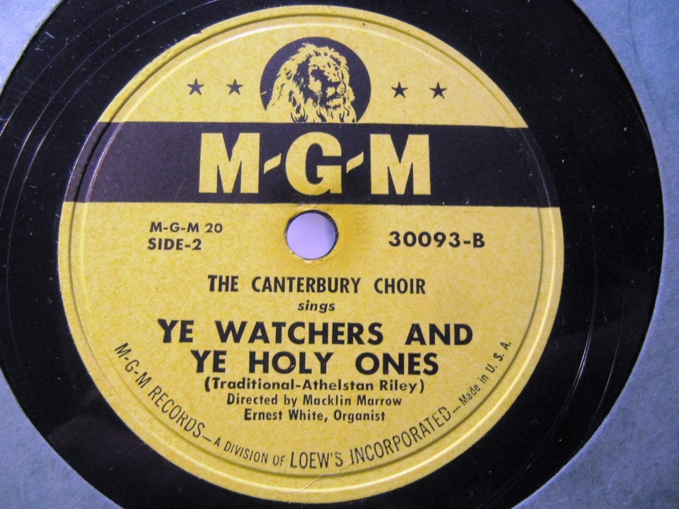Macklin Marrow CANTERBURY CHOIR Easter Hymn Welcome Happy Morning MGM Album 20 - Image 2 of 4