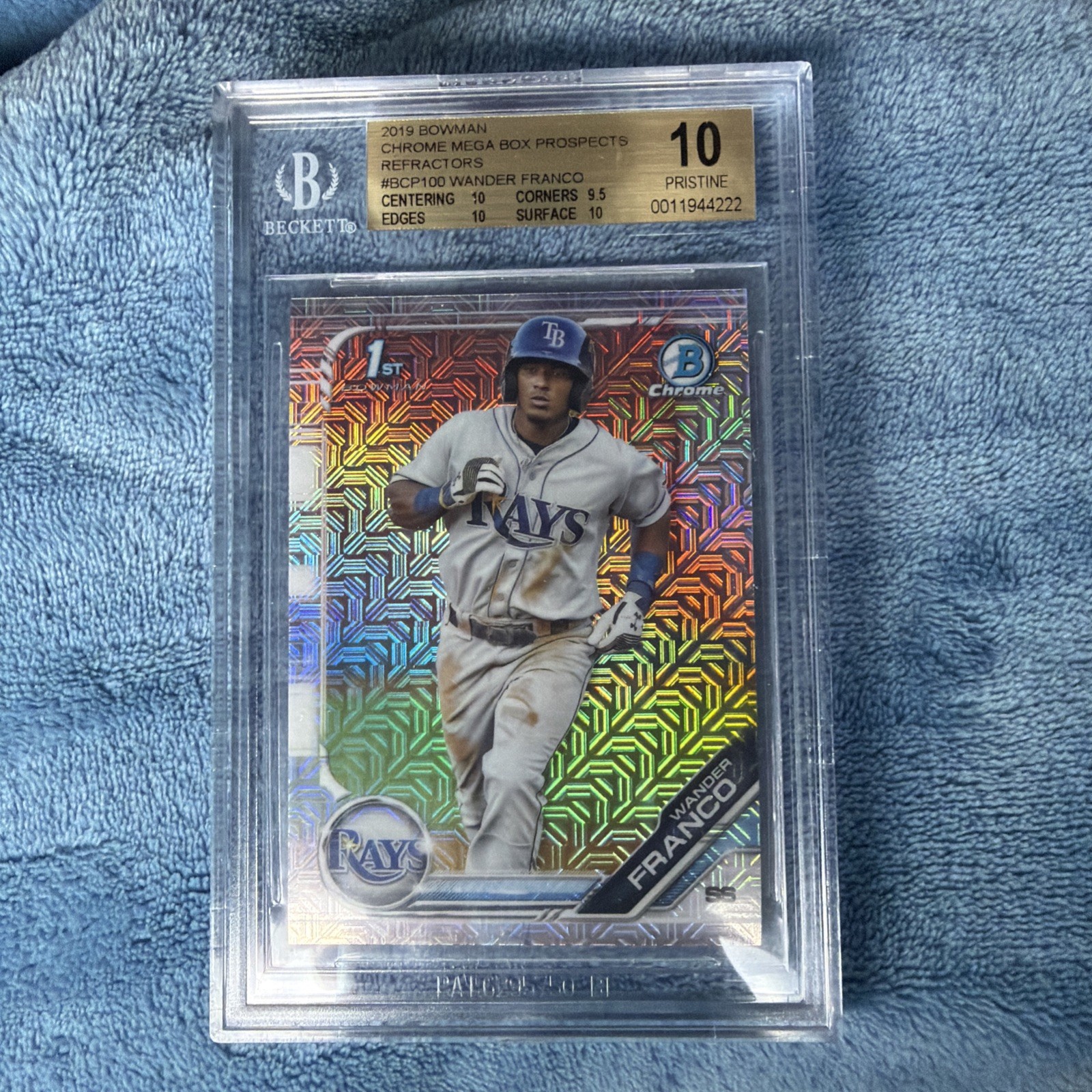 2019 Bowman - Wander Franco #BCP-100 Mega Box Mojo Refractor Running (RC)