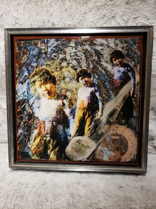 Christine Warjone Mixed Media Art "Seventy Years Ago...Young Girl" Signed 3 of 5