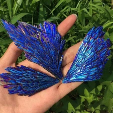 Natural Quartz Crystal Rainbow Titanium Cluster Mineral Specimen Healing Gifts