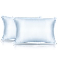Toddler Pillow Cover Satin 2 Pack Travel Pillow Case Cover Breathable Silky Soft