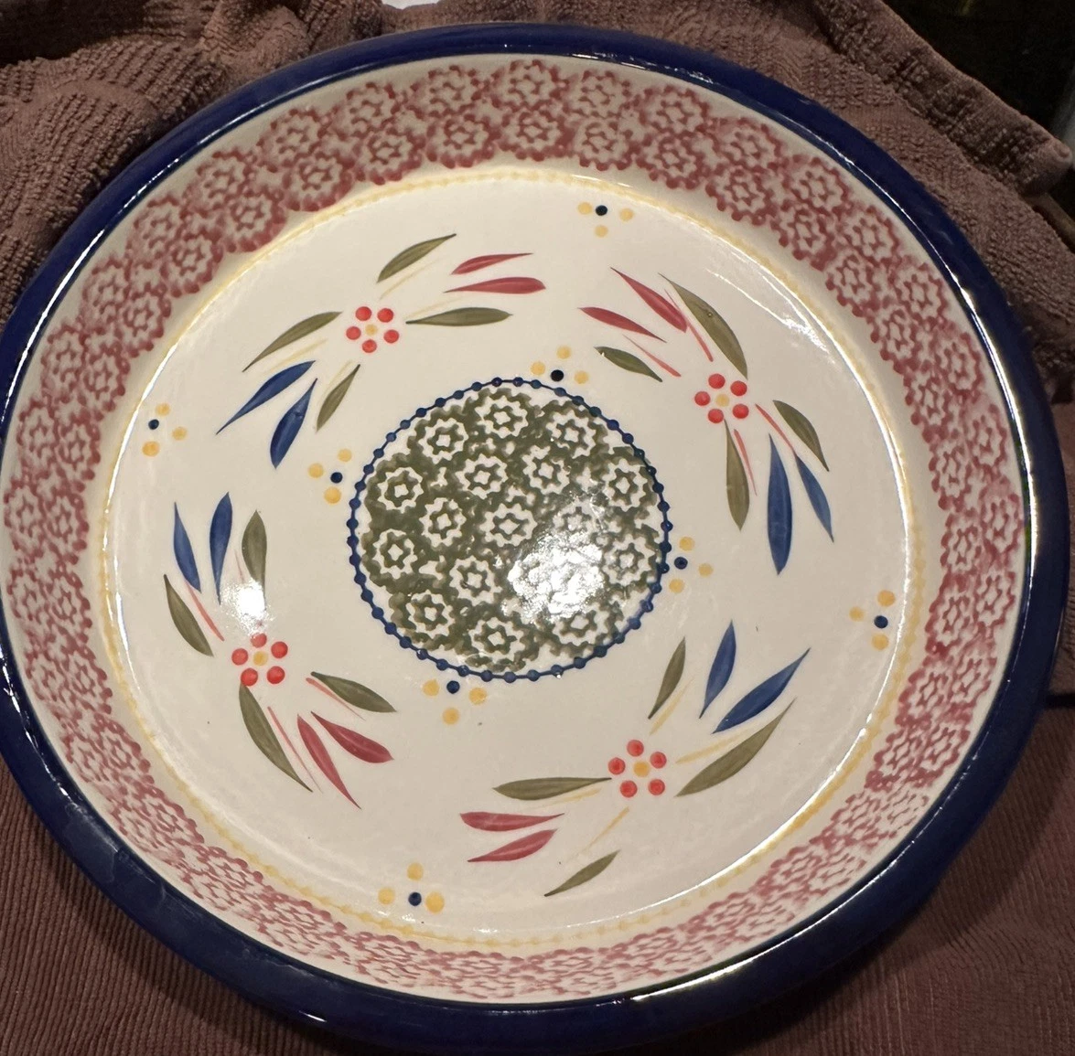 Temp-tations Old World Confetti Pie Baker Quiche Dish 9" dia. Scalloped 964399