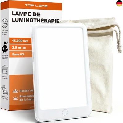 Top Life Lichttherapielampe 15.000 Lux ? Leistungsstarkes Licht für besseres 