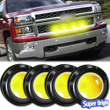 4x Luz LED Amarilla Estilo Raptor Luz de Parrilla Delantera para Chevrolet C10 C20 Pickup
