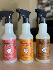 Mrs. Meyer's fall scent 3 pack multi-surface spray, Acorn, Leaves, Apple Cider