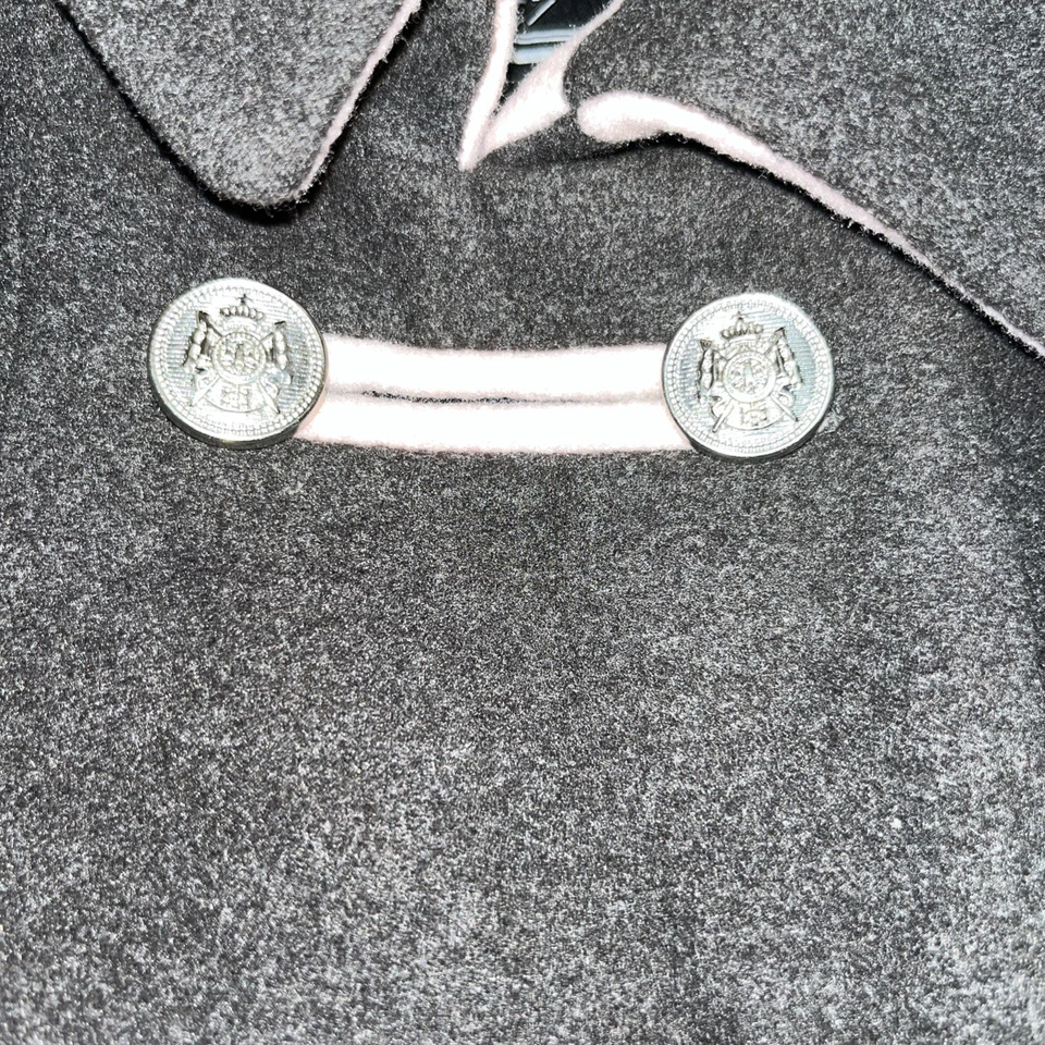 Abrigo militar Rothschild para niña frente de pétalos incluye sombrero talla 3T gris y rosa Foto 4 de 4