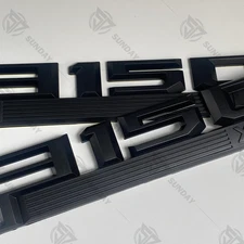 2pcs Black Fender Side Emblem Fit For F-150 XLT Matte Black 15-20 Truck Badge