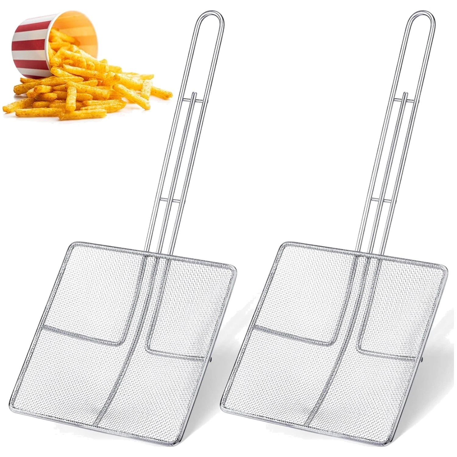 Stainless Steel Fine Mesh Skimmer Set