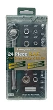 Sears Companion 24pc S.A.E. 1/4" Drive Ratchet Socket & Bit Set 9-30378 New
