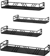Floating Shelves Wall Different Sizes Mounted Wood Floating Shelf Set of 4