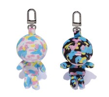 A BATHING APE Ladies' Goods NEW MULTI CAMO BABY MILO PLUSH DOLL KEY CHAIN
