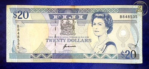 1992 FIJI - 20 DOLLARS - VF+ - EZAM1