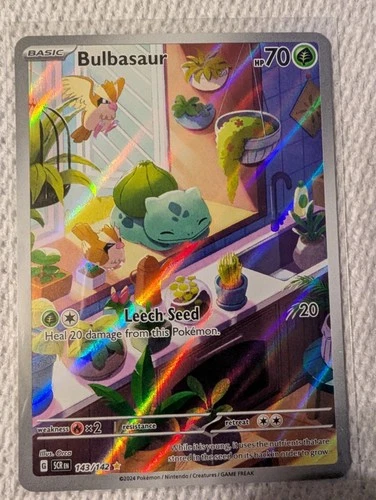 Pokemon 143/142 Bulbasaur Illustration Rare, Stellar Crown