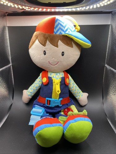 June Garden Dressy Friends Lucas 15.5” Educational Doll Zipper, Buckle, Laces