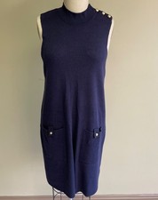 89th & Madison Navy Blue Women’s Sleeveless Sweater dress