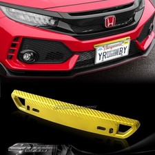 Jdm Gold Carbon Look Bumper Front License Plate Holder Relocate Bracket X1 Jdm Gold Carbon Look Bumper Front License Plate Holder Relocate Bracket X1