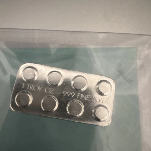 1 oz Silver Lego Building Block Pure Silver .999 Bullion Stackable