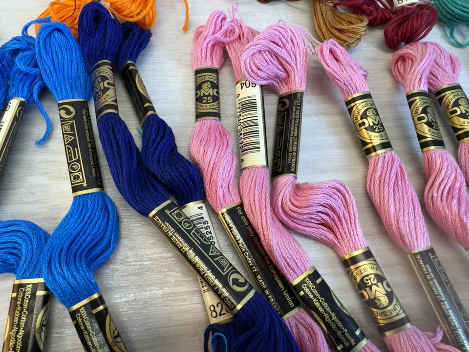 Vintage DMC 25 Mouline Special Cotton Embroidery Thread Lot Of 37 Made In France - Image 3 of 4