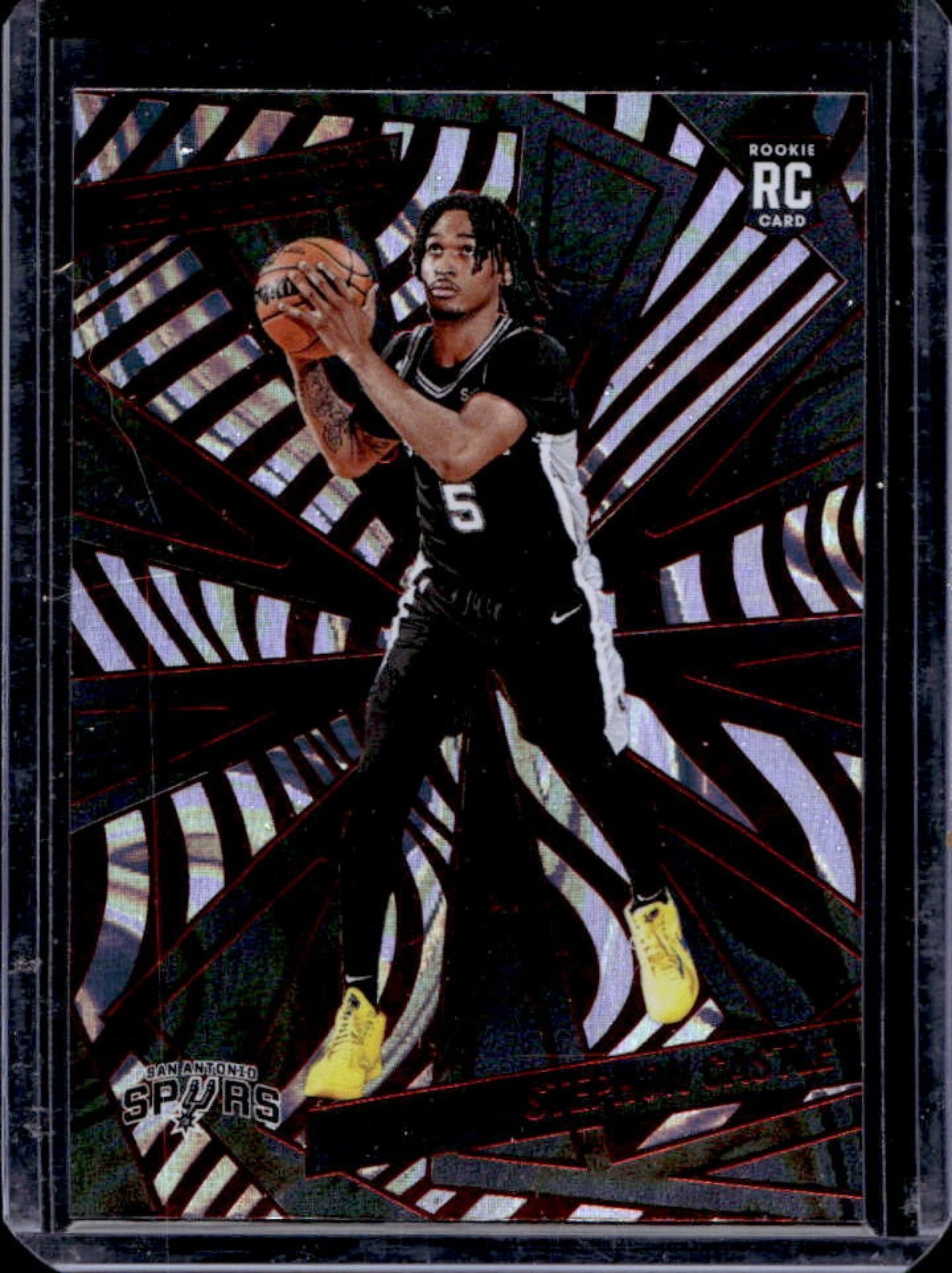 2024-25 Panini Revolution Stephon Castle RC Red Swirl Rookie #116 Spurs