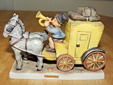M.I. Hummel Goebel The Mail Is Here Stagecoach Figurine #226 TMK4 1952 W Germany