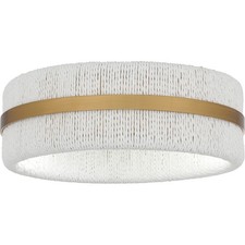 Quoizel QFL6220 Maeve 2 Light 14"W Flush Mount Drum Ceiling - Gold
