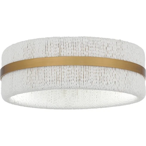 Quoizel QFL6220 Maeve 2 Light 14"W Flush Mount Drum Ceiling - Gold - Picture 1 of 9