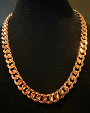 12mm 20inch Vintage 99.9 Percent Pure Copper Cuban Necklace.