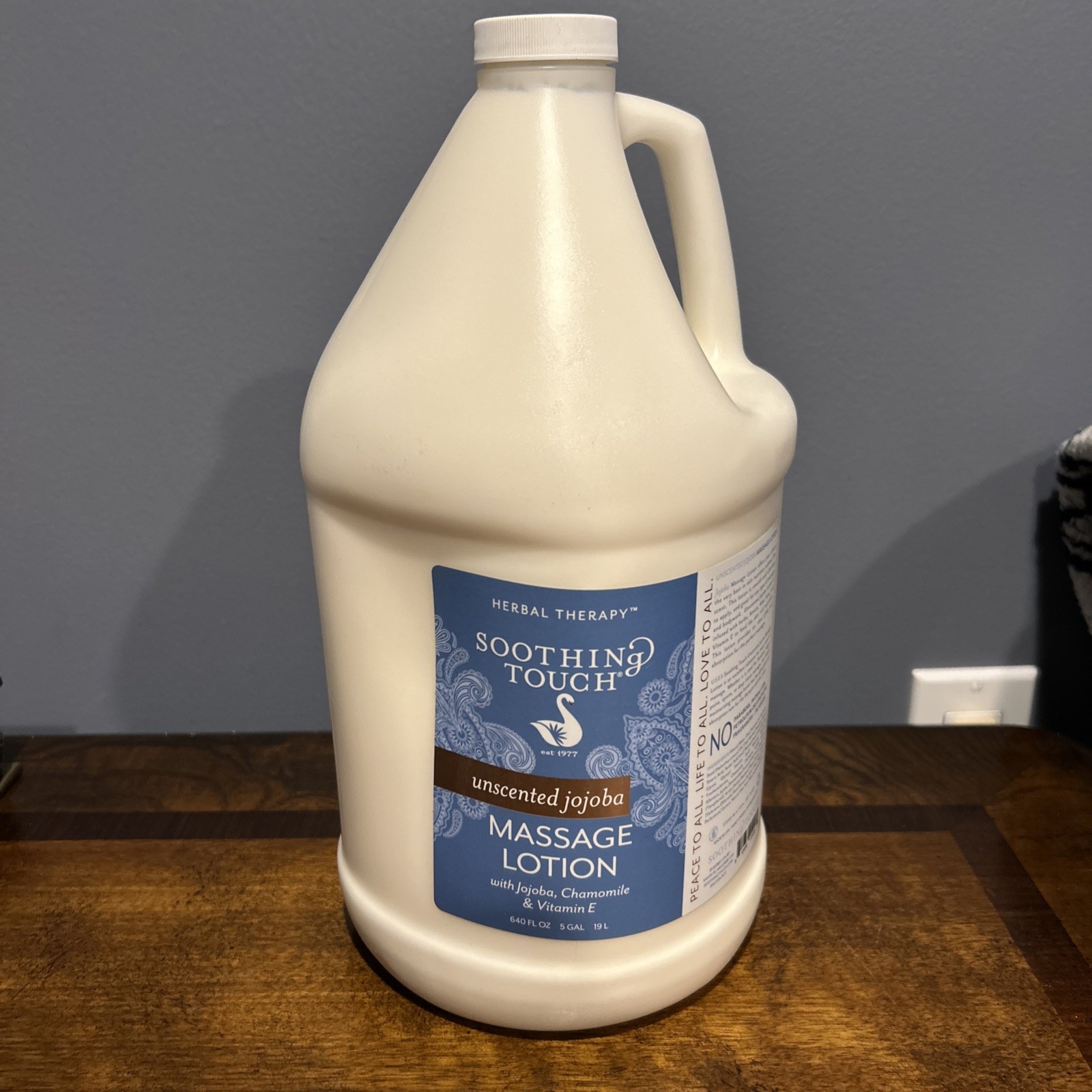 Herbal Therapy Soothing Touch Jojoba Unscented Massage Lotion 1 Gallon Sealed