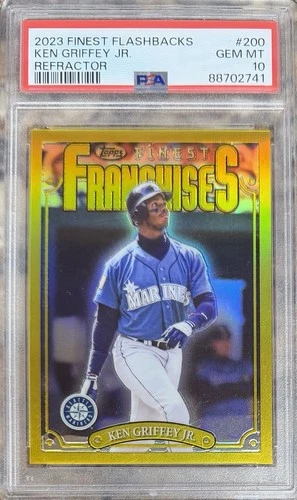 2023 Topps Finest - Ken Griffey Jr. Flashbacks Refractor #200 PSA 10 POP 10