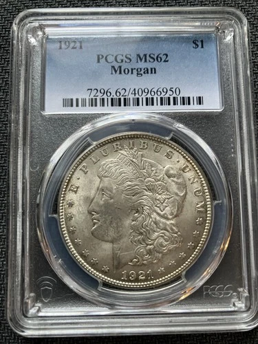 1921-S PCGS MS62 Morgan Silver Dollar $1 US Mint  MS62