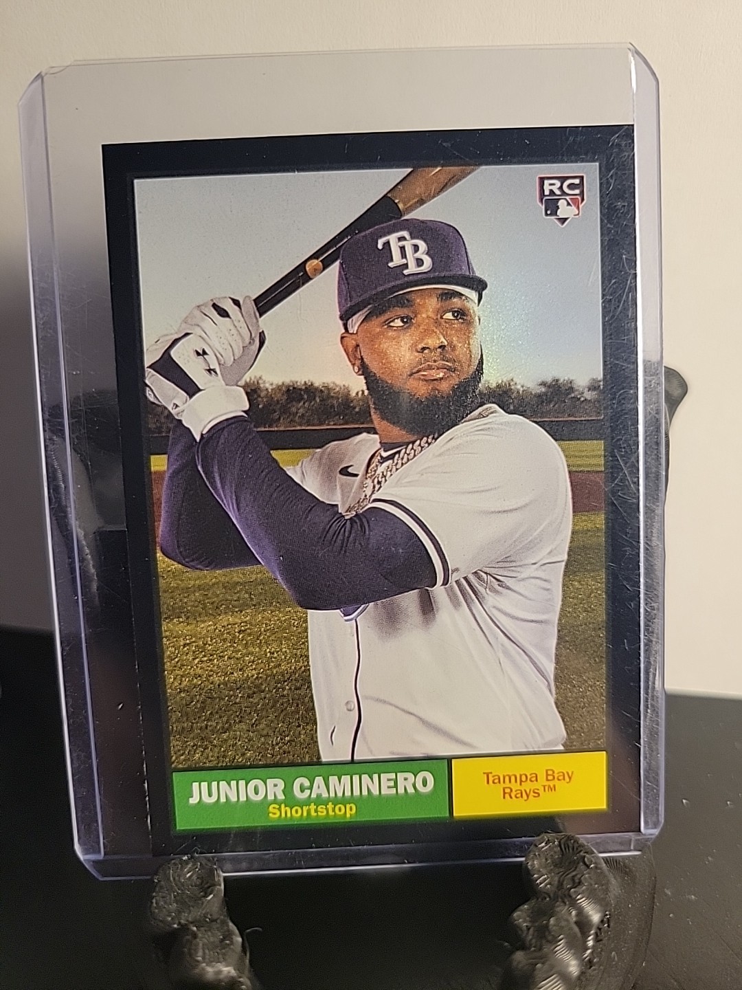 2024 Topps Archives - 1961 Topps Junior Caminero #33 Black Foilboard (RC)