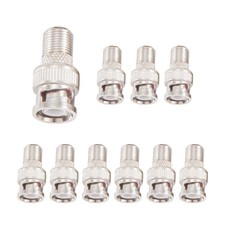 BNC Male to F Female CCTV Camera Coax Cable Connector (Pack of 10) N6X26324