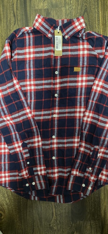 Mens Size Small Simply Southern Plaid Button Down Shirt