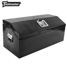 30 X 13x 13 Black Aluminum Trailer Tongue Tool Box Truck Bed Storage W Lock