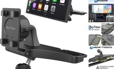 CD Slot Car Mount for Portable CarPlay Screens, Adjustable 4-Tab Bracket Mount