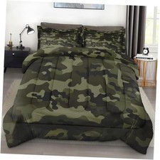 Comforter Set Size, Armyuflage Vintage 3 Pcs Soft Bedding for Kids Full Camo