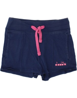 DIADORA Mädchen Grafik Sport Shorts 6-7 Jahre XS dunkelblau Baumwolle NH06