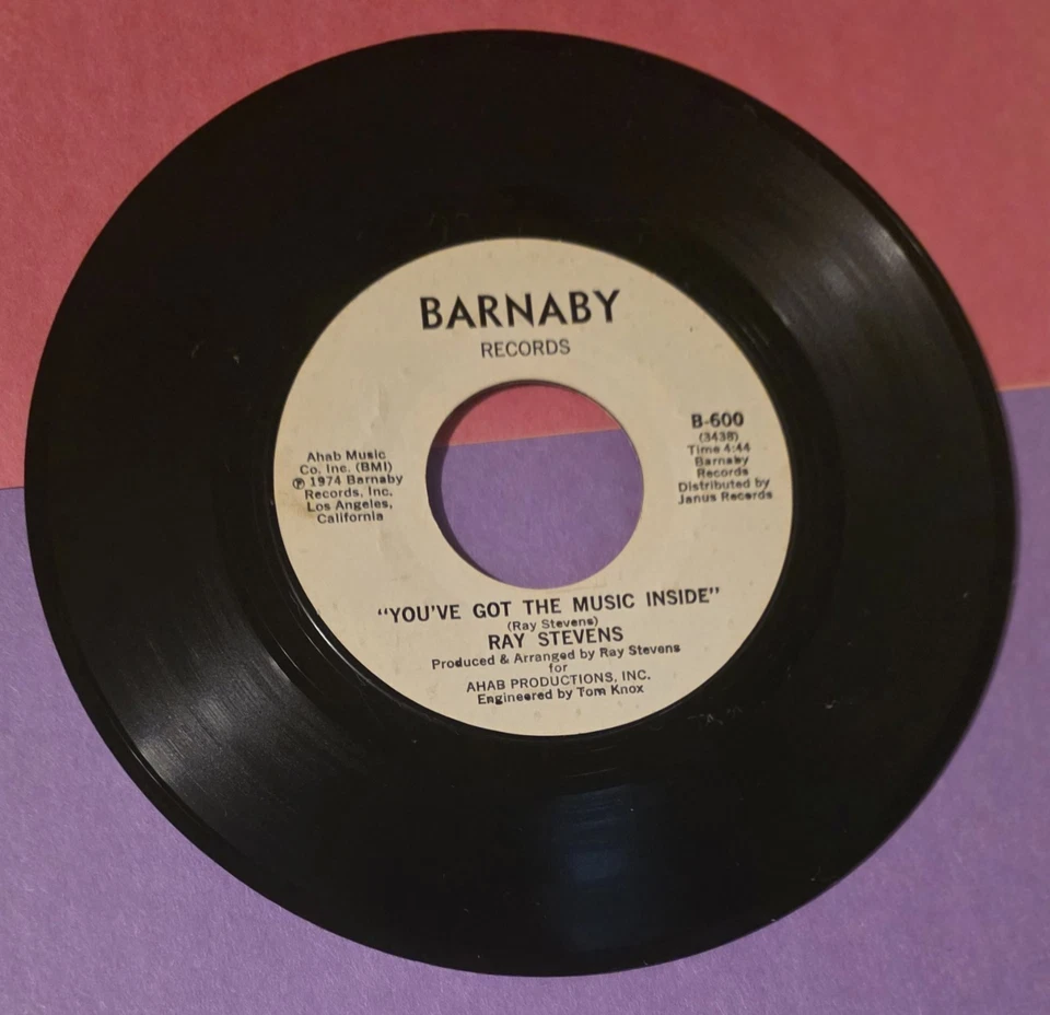 Used Vintage 45 RPM Vinyl Single 1974 Ray Stevens- The Streak/Barnaby Records - Image 2 of 4