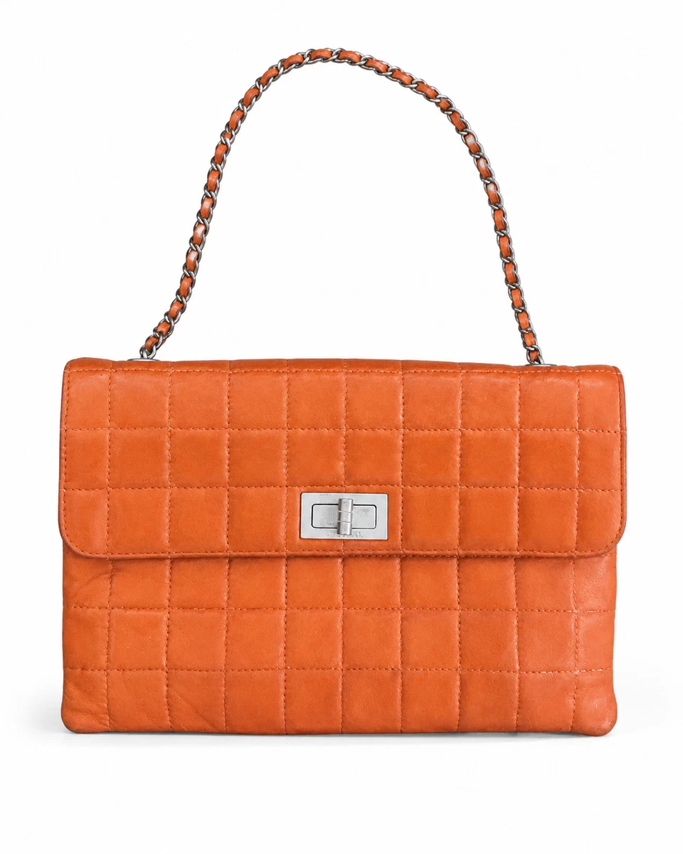 CHANEL Leather Exterior Orange Bags & Handbags for Women for sale